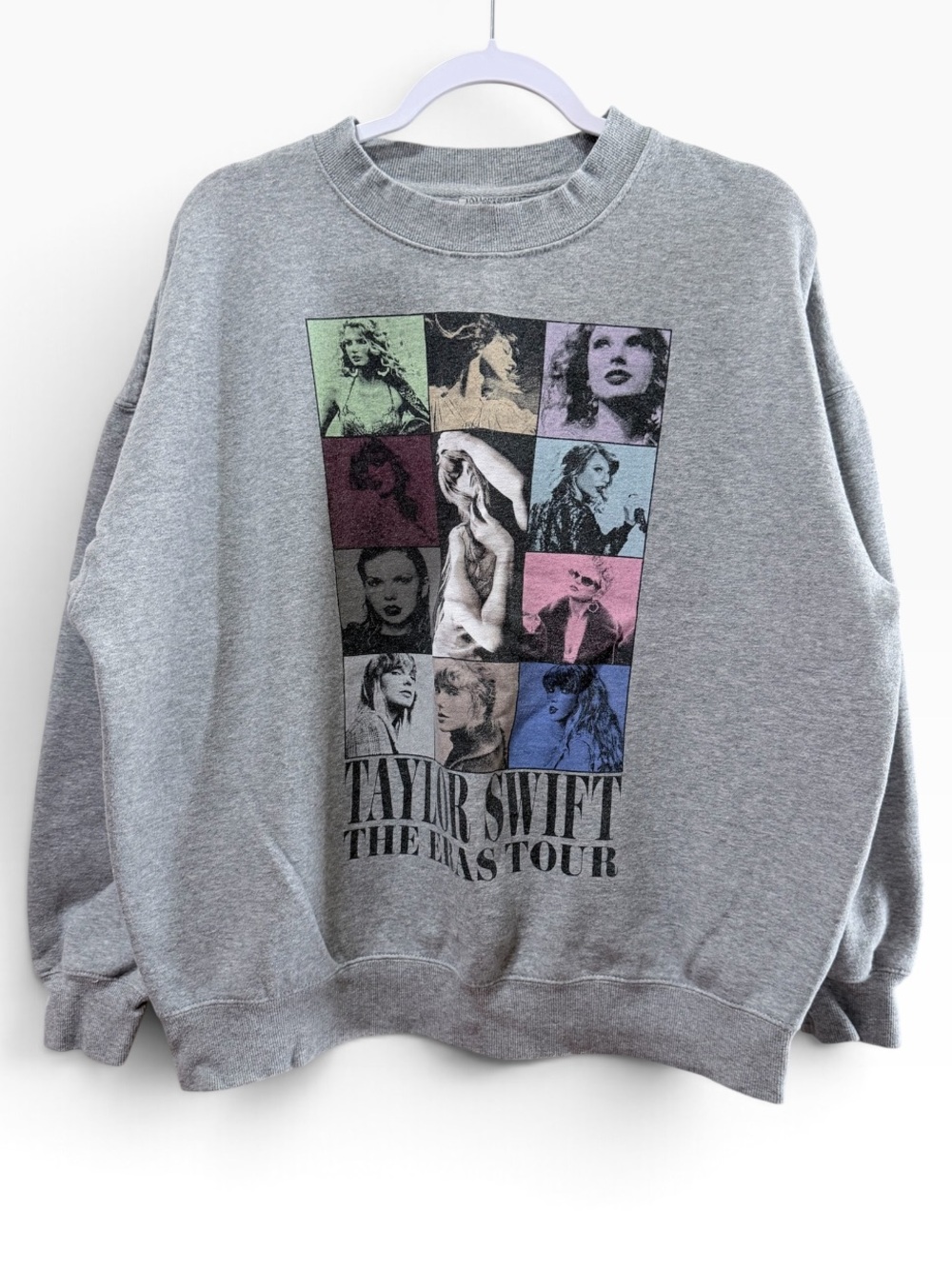 Taylor Swift TTPD The Eras Tour II Gray Crewneck Sweatshirt Size Large